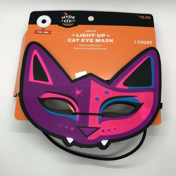 Cat Eye Light Up Musical Costume Mask - Picture 1 of 1